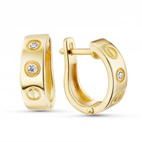 Серьги из лимонного золота GRIGORIEV Г02-03-0562-11-00 с бриллиантом Г02-03-0562-11-00 фото