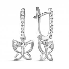 Серебряные серьги GRIGORIEV Г02-10-0007-41-00 с фианитом Г02-10-0007-41-00 фото