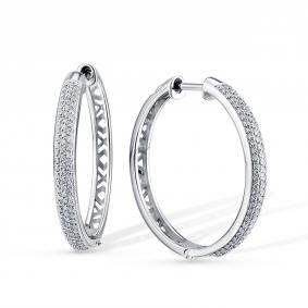 Серебряные серьги GRIGORIEV Г02-10-0010(с) с фианитом Г02-10-0010(с) фото