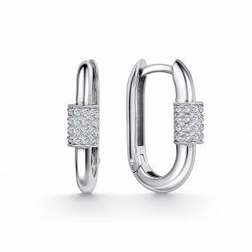 Серебряные серьги GRIGORIEV Г02-10-01017-41-00 с фианитом Г02-10-01017-41-00 фото