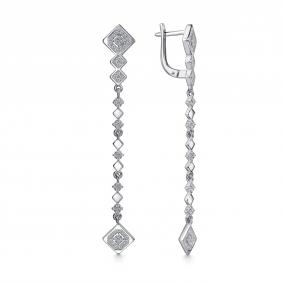 Серебряные серьги GRIGORIEV Г02-10-01117-41-00-1 с фианитом Г02-10-01117-41-00-1 фото