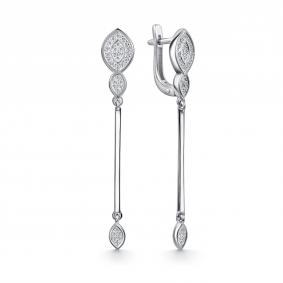 Серебряные серьги GRIGORIEV Г02-10-01118-41-00-1 с фианитом Г02-10-01118-41-00-1 фото