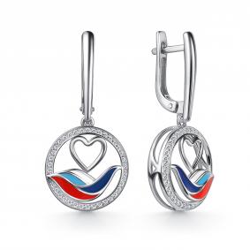 Серебряные серьги GRIGORIEV Г02-10-01231-41-00-1 с фианитом Г02-10-01231-41-00-1 фото