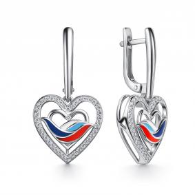 Серебряные серьги GRIGORIEV Г02-10-01232-41-00-1 с фианитом Г02-10-01232-41-00-1 фото