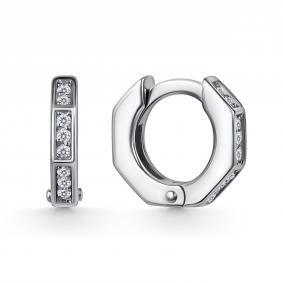 Серебряные серьги GRIGORIEV Г02-10-01363-41-00 с фианитом Г02-10-01363-41-00 фото