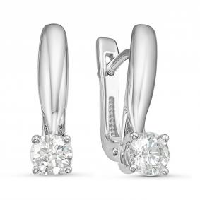 Серебряные серьги GRIGORIEV Г02-10-0398-41-00 с фианитом Г02-10-0398-41-00 фото