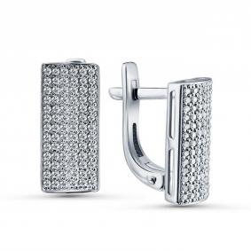Серебряные серьги GRIGORIEV Г02-10-0574-41-00 с фианитом Г02-10-0574-41-00 фото