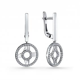 Серебряные серьги GRIGORIEV Г02-10-0585-41-00 с фианитом Г02-10-0585-41-00 фото