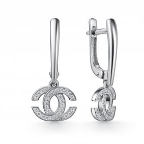 Серебряные серьги GRIGORIEV Г02-10-0635-41-00-1 с фианитом Г02-10-0635-41-00-1 фото