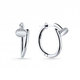 Серебряные серьги GRIGORIEV Г02-10-0665-41-00 с фианитом Г02-10-0665-41-00 фото
