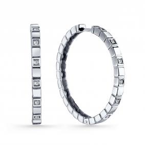 Серебряные серьги GRIGORIEV Г02-10-0668-41-00 с фианитом Г02-10-0668-41-00 фото