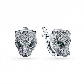 Серебряные серьги GRIGORIEV Г02-10-0928-48-00 с фианитом Г02-10-0928-48-00 фото