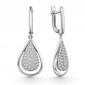 Серебряные серьги GRIGORIEV Г02-10-0939-41-00-2 с фианитом Г02-10-0939-41-00-2 фото