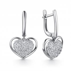 Серебряные серьги GRIGORIEV Г02-10-0939-41-00 с фианитом Г02-10-0939-41-00 фото