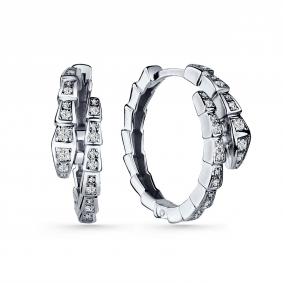 Серебряные серьги GRIGORIEV Г02-10-0974-41-00 с фианитом Г02-10-0974-41-00 фото