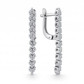 Серебряные серьги GRIGORIEV Г02-10-0998-41-00-1 с фианитом Г02-10-0998-41-00-1 фото