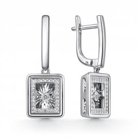 Серебряные серьги GRIGORIEV Г02-10-51024-41-00-1 с фианитом Г02-10-51024-41-00-1 фото