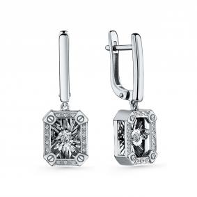 Серебряные серьги GRIGORIEV Г02-10-51083-41-00-1 с фианитом Г02-10-51083-41-00-1 фото