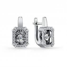Серебряные серьги GRIGORIEV Г02-10-51083-41-00 с фианитом Г02-10-51083-41-00 фото