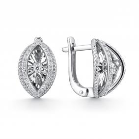 Серебряные серьги GRIGORIEV Г02-10-51133-41-00 с фианитом Г02-10-51133-41-00 фото