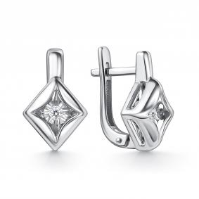 Серебряные серьги GRIGORIEV Г02-10-51187-41-00 с фианитом Г02-10-51187-41-00 фото