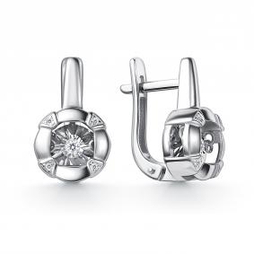 Серебряные серьги GRIGORIEV Г02-10-51193-41-00 с фианитом Г02-10-51193-41-00 фото