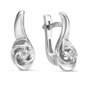 Серебряные серьги GRIGORIEV Г02-10-5302(с) с фианитом Г02-10-5302(с) фото