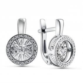 Серебряные серьги GRIGORIEV Г02-10-5478-41-00-1 с фианитом Г02-10-5478-41-00-1 фото