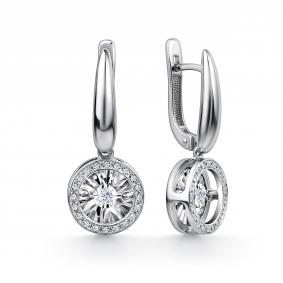 Серебряные серьги GRIGORIEV Г02-10-5478-41-00 с фианитом Г02-10-5478-41-00 фото