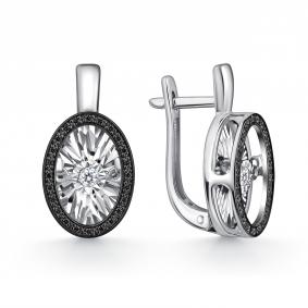 Серебряные серьги GRIGORIEV Г02-10-5498-43-00-1 с фианитом Г02-10-5498-43-00-1 фото