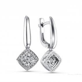 Серебряные серьги GRIGORIEV Г02-10-5499-41-00-1 с фианитом Г02-10-5499-41-00-1 фото