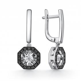 Серебряные серьги GRIGORIEV Г02-10-5628-43-00-1 с фианитом Г02-10-5628-43-00-1 фото