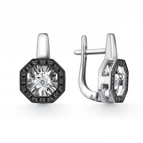 Серебряные серьги GRIGORIEV Г02-10-5628-43-00 с фианитом Г02-10-5628-43-00 фото