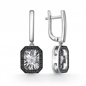 Серебряные серьги GRIGORIEV Г02-10-5629-43-00-1 с фианитом Г02-10-5629-43-00-1 фото