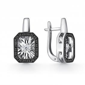 Серебряные серьги GRIGORIEV Г02-10-5629-43-00 с фианитом Г02-10-5629-43-00 фото