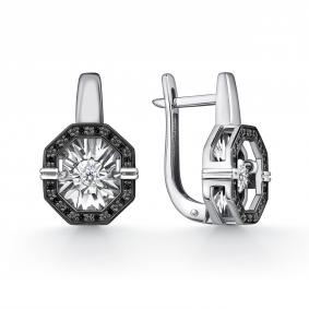 Серебряные серьги GRIGORIEV Г02-10-5630-43-00 с фианитом Г02-10-5630-43-00 фото