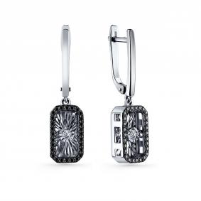 Серебряные серьги GRIGORIEV Г02-10-5697-43-00-1 с фианитом Г02-10-5697-43-00-1 фото