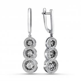 Серебряные серьги GRIGORIEV Г02-10-5699-41-00 с фианитом Г02-10-5699-41-00 фото