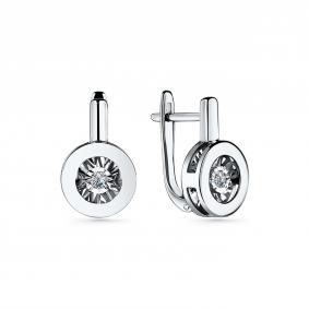 Серебряные серьги GRIGORIEV Г02-10-5742-41-00-1 с фианитом Г02-10-5742-41-00-1 фото