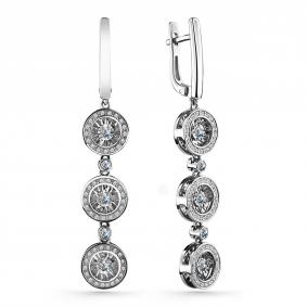 Серебряные серьги GRIGORIEV Г02-10-5859-41-00 с фианитом Г02-10-5859-41-00 фото