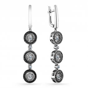 Серебряные серьги GRIGORIEV Г02-10-5859-43-00 с фианитом Г02-10-5859-43-00 фото