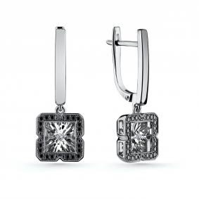 Серебряные серьги GRIGORIEV Г02-10-5889-43-00-1 с фианитом Г02-10-5889-43-00-1 фото