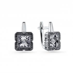 Серебряные серьги GRIGORIEV Г02-10-5889-43-00 с фианитом Г02-10-5889-43-00 фото