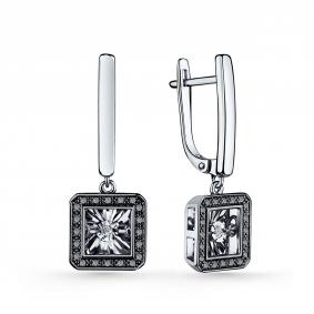 Серебряные серьги GRIGORIEV Г02-10-5890-43-00-1 с фианитом Г02-10-5890-43-00-1 фото