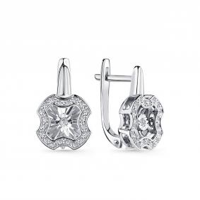 Серебряные серьги GRIGORIEV Г02-10-5893-41-00 с фианитом Г02-10-5893-41-00 фото