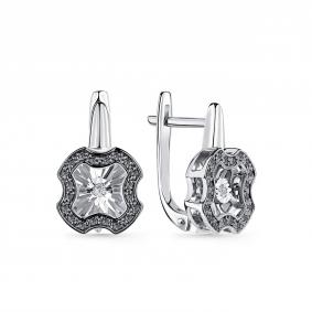 Серебряные серьги GRIGORIEV Г02-10-5893-43-00 с фианитом Г02-10-5893-43-00 фото