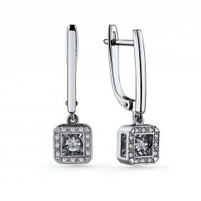 Серебряные серьги GRIGORIEV Г02-10-5903-41-00-1 с фианитом Г02-10-5903-41-00-1 фото