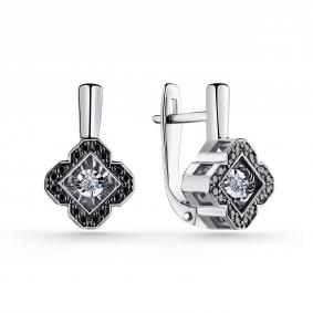 Серебряные серьги GRIGORIEV Г02-10-5904-43-00 с фианитом Г02-10-5904-43-00 фото