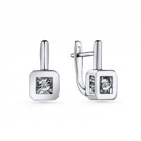 Серебряные серьги GRIGORIEV Г02-10-5914-41-00 с фианитом Г02-10-5914-41-00 фото