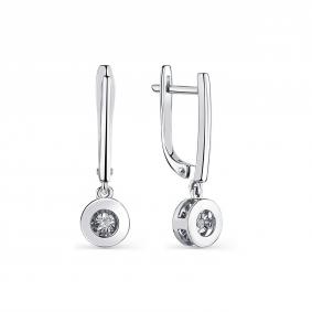 Серебряные серьги GRIGORIEV Г02-10-5916-41-00-1 с фианитом Г02-10-5916-41-00-1 фото